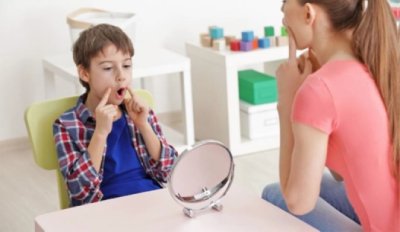 Myofunctional therapy with kid